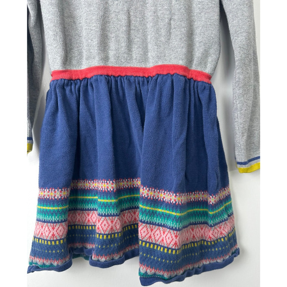 Mini Boden Sweater Dress Girls size 6-7Y Long Sleeve Blended Casual Striped D14 - Picture 2 of 5